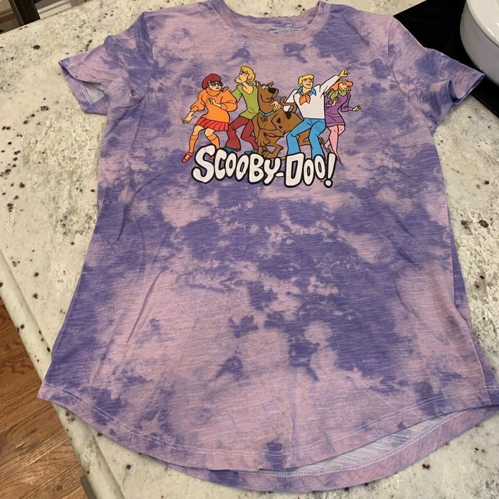 Scooby-Doo Lavender Tie Dye T-Shirt sz M 7/9